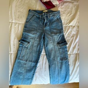 ALTAR’D STATE size 26 Cargo Jeans Medium Wash